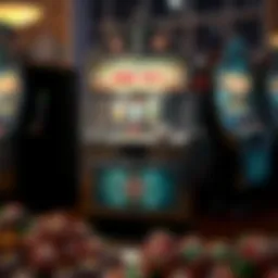 A vintage slot machine showcasing its intricate design and mechanics